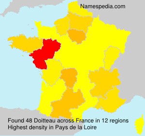 Surname Doitteau in France Surname Doitteau in France