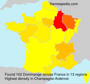 Surname Dommange in France Surname Dommange in France