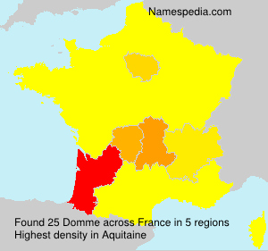 Surname Domme in France Surname Domme in France