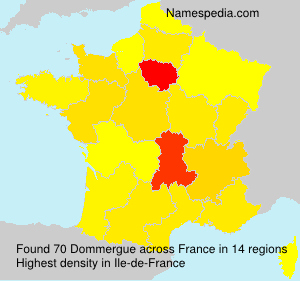 Surname Dommergue in France Surname Dommergue in France
