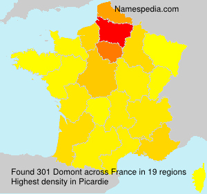 Surname Domont in France Surname Domont in France