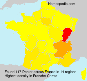 Surname Donier in France Surname Donier in France