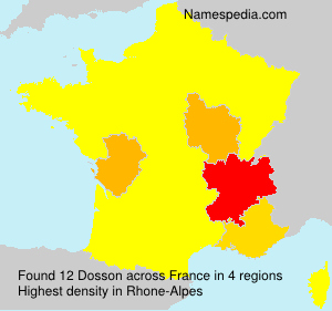 Surname Dosson in France