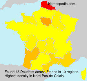 Surname Doudelet in France Surname Doudelet in France