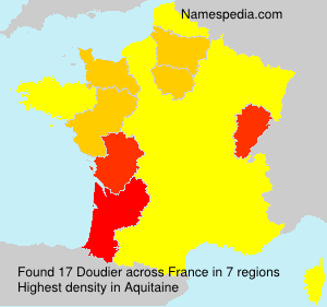 Surname Doudier in France Surname Doudier in France