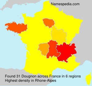 Surname Dougnon in France Surname Dougnon in France