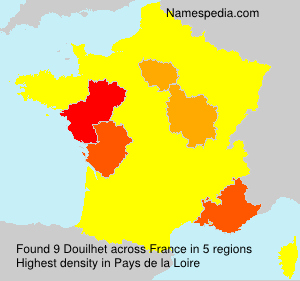 Surname Douilhet in France Surname Douilhet in France