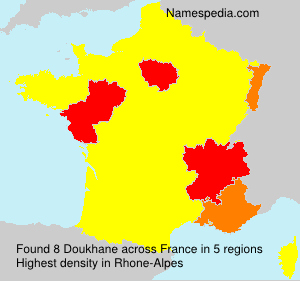 Surname Doukhane in France Surname Doukhane in France