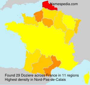 Surname Doziere in France Surname Doziere in France