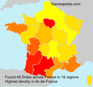Surname Drake in France Surname Drake in France