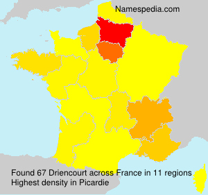 Surname Driencourt in France Surname Driencourt in France