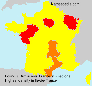 Surname Drix in France