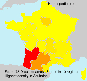 Surname Drouilhet in France Surname Drouilhet in France