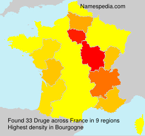 Surname Druge in France Surname Druge in France