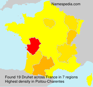 Surname Druhet in France Surname Druhet in France
