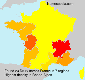 Surname Drury in France Surname Drury in France