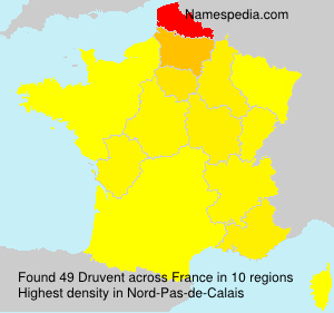 Surname Druvent in France Surname Druvent in France