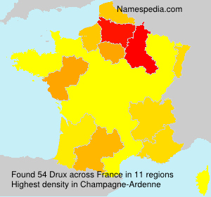 Surname Drux in France Surname Drux in France