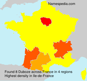 Surname Duboze in France