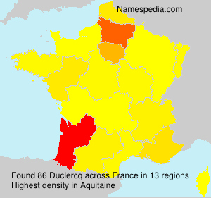 Surname Duclercq in France Surname Duclercq in France