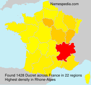Surname Ducret in France Surname Ducret in France