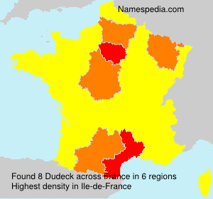 Surname Dudeck in France Surname Dudeck in France