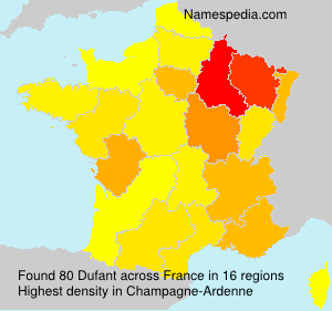 Surname Dufant in France Surname Dufant in France