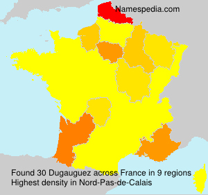 Surname Dugauguez in France Surname Dugauguez in France