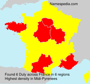 Surname Duly in France Surname Duly in France