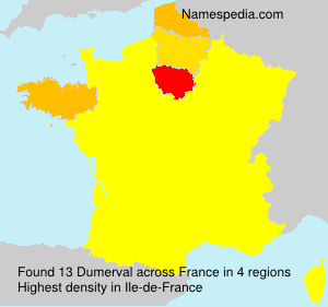 Surname Dumerval in France Surname Dumerval in France