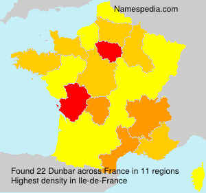 Surname Dunbar in France Surname Dunbar in France