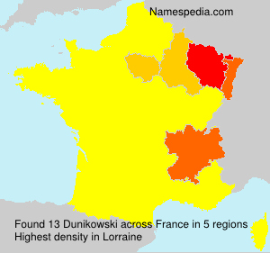 Surname Dunikowski in France Surname Dunikowski in France