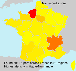 Surname Duparc in France Surname Duparc in France