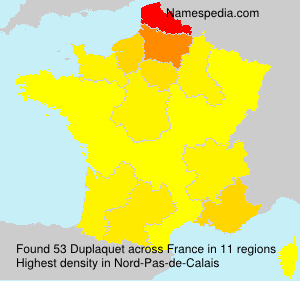 Surname Duplaquet in France Surname Duplaquet in France
