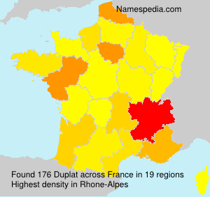Surname Duplat in France Surname Duplat in France