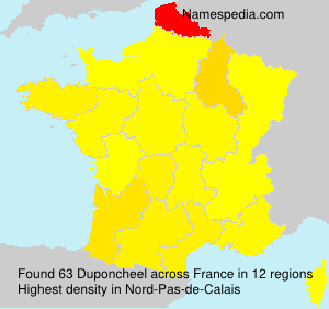 Surname Duponcheel in France Surname Duponcheel in France