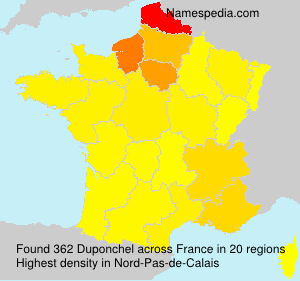 Surname Duponchel in France Surname Duponchel in France
