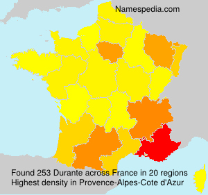 Surname Durante in France Surname Durante in France