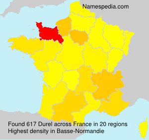 Surname Durel in France Surname Durel in France
