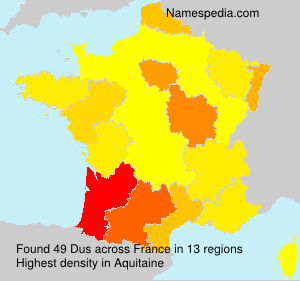 Surname Dus in France Surname Dus in France