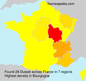 Surname Dusset in France Surname Dusset in France
