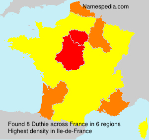 Surname Duthie in France Surname Duthie in France