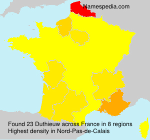 Surname Duthieuw in France Surname Duthieuw in France