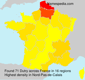 Surname Dutry in France