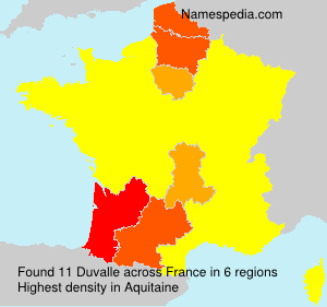 Surname Duvalle in France Surname Duvalle in France