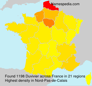 Surname Duvivier in France Surname Duvivier in France