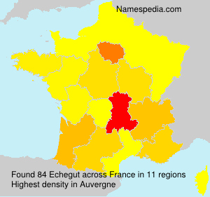 Surname Echegut in France Surname Echegut in France