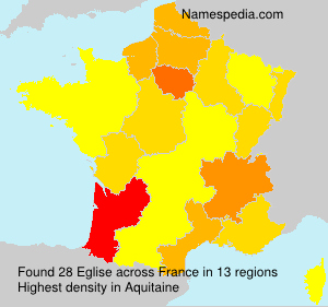 Surname Eglise in France Surname Eglise in France