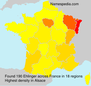 Surname Ehlinger in France Surname Ehlinger in France