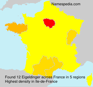 Surname Eigeldinger in France